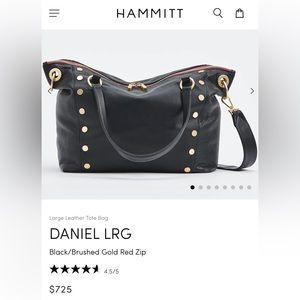 Hammit LA Daniel Large Leather Tote Bag- Brand New
